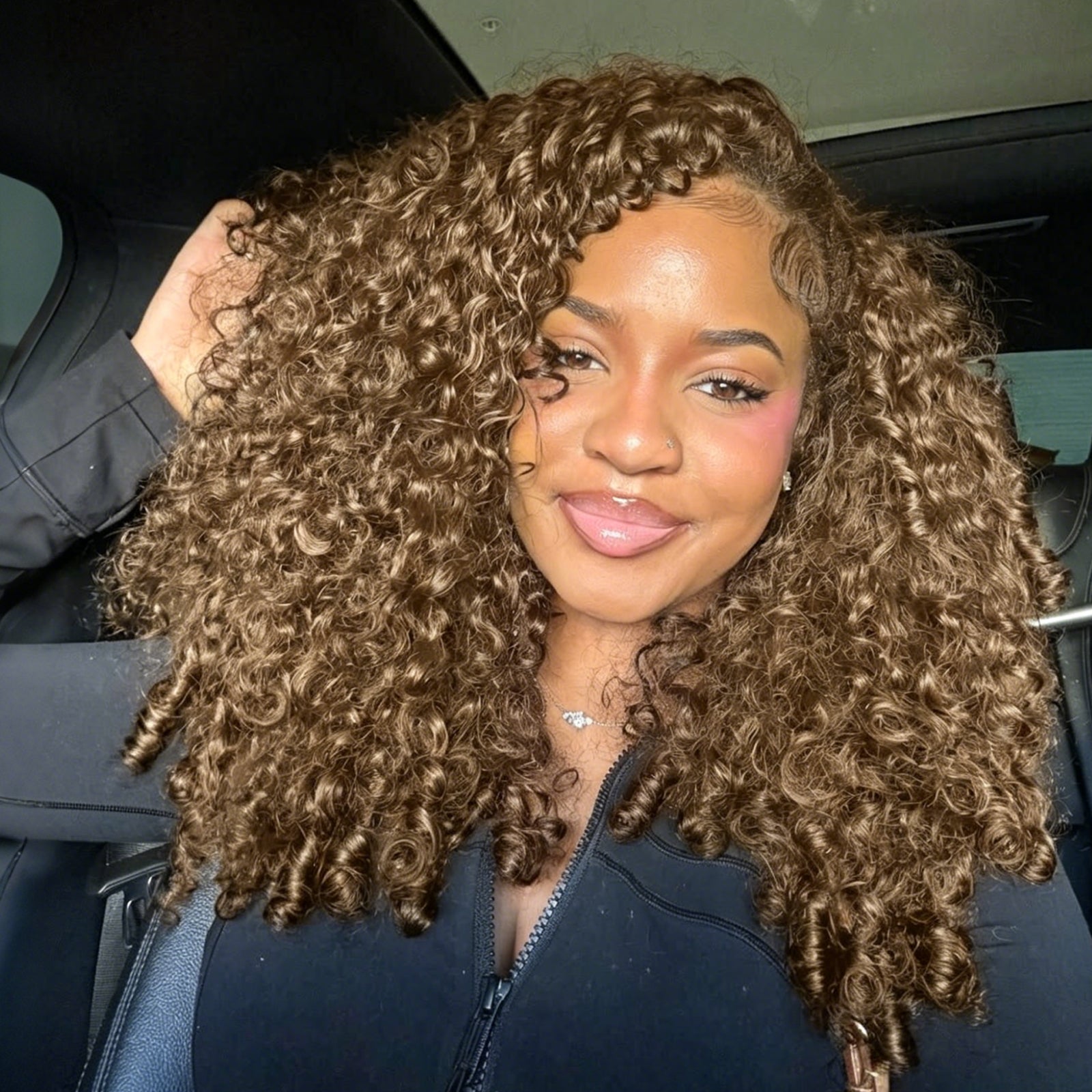 VALLBEST Honey Blonde Highlight (#4/27) Burmese Curly Crochet Human Hair