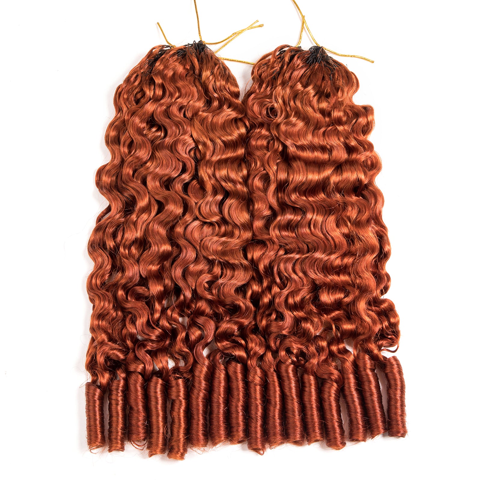 VALLBEST Ginger Burmese Curly Crochet Human Hair | Miracle Knots