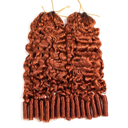 VALLBEST Ginger Burmese Curly Crochet Human Hair | Miracle Knots