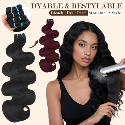 {16A 3Pcs}100% Unprocessed Body Wave Bundles Human Hair