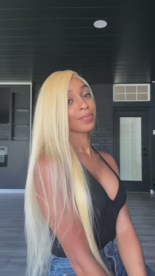 613 Blonde Straight Lace Front Wigs 13*4 Frontal Brazilian Vallbest Human Hair