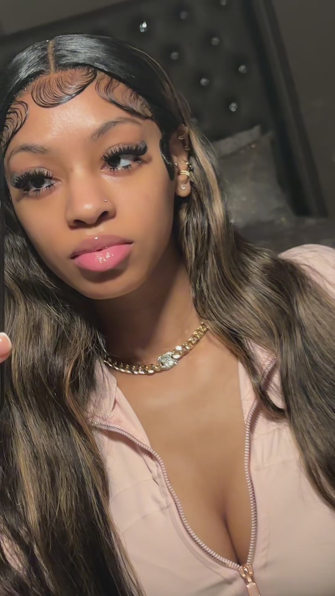 13x4 HD Lace Front Balayage Highlight Body Wave Human Hair Wig, Transparent Lace, Natural Hairline