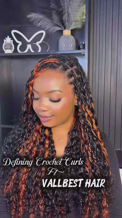 VALLBEST Pro-Mix Bundle Deal Burmese Curly Crochet Hair Natural Black + 1 Color