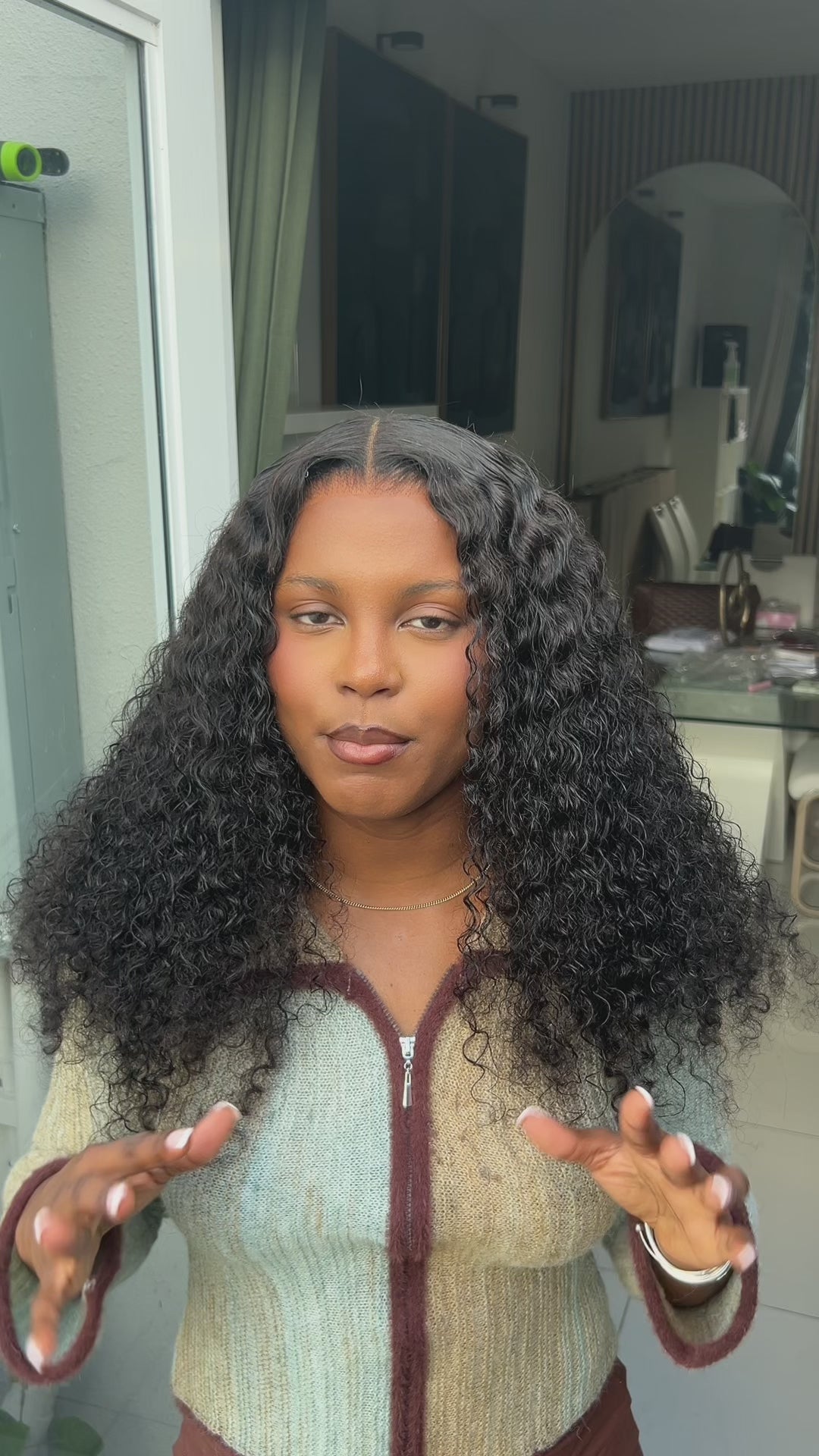 Vallbest 13x6 Glueless Wig Burmese Curly Natural Black With Drawstring 100% Human Hair Wig