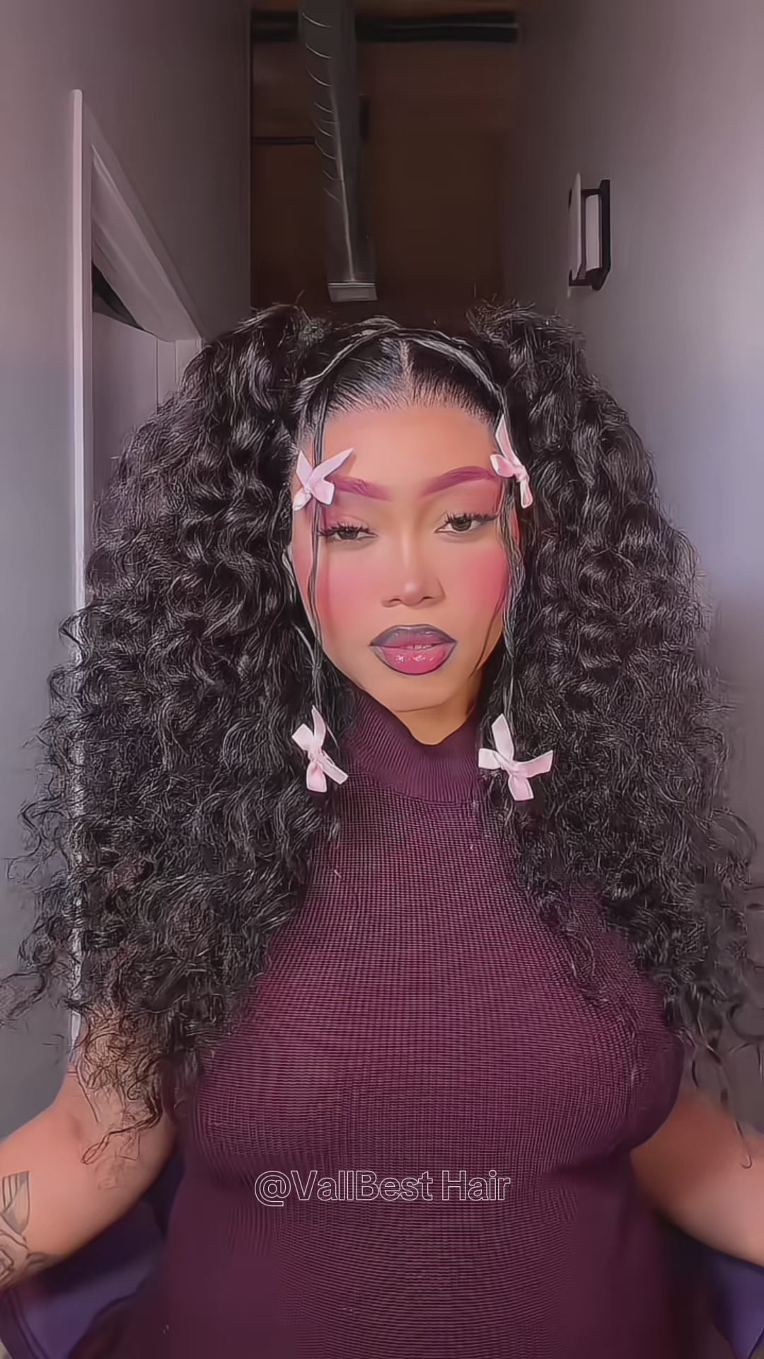 VALLBEST Loose Wave 13x6 HD Lace With Drawstring Natural Black 100% Human Hair Wig