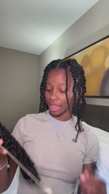 Burmese Curly Remy Human Hair Crochet Knotless Spiral Curl Natural Black