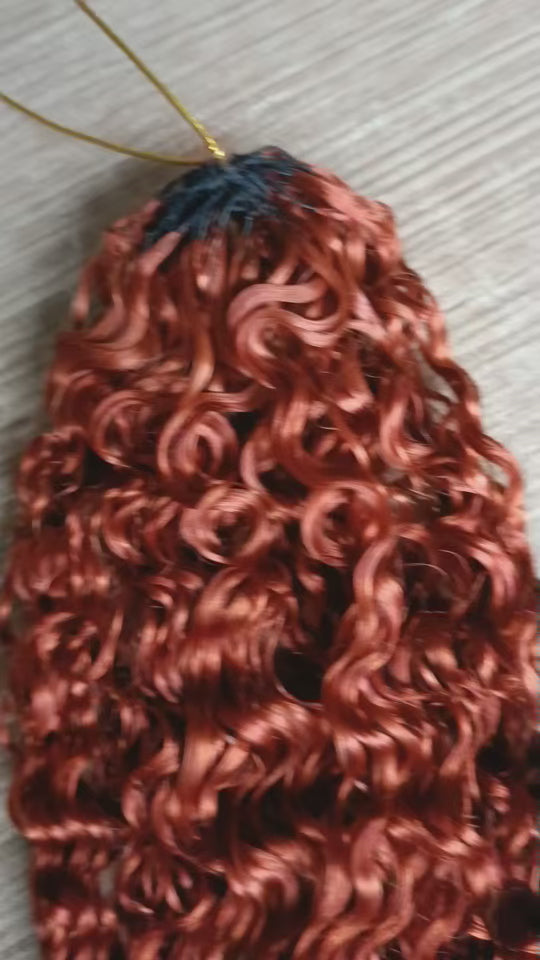 VALLBEST Ginger Burmese Curly Crochet Human Hair | Miracle Knots